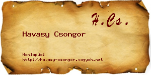Havasy Csongor névjegykártya