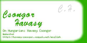 csongor havasy business card
